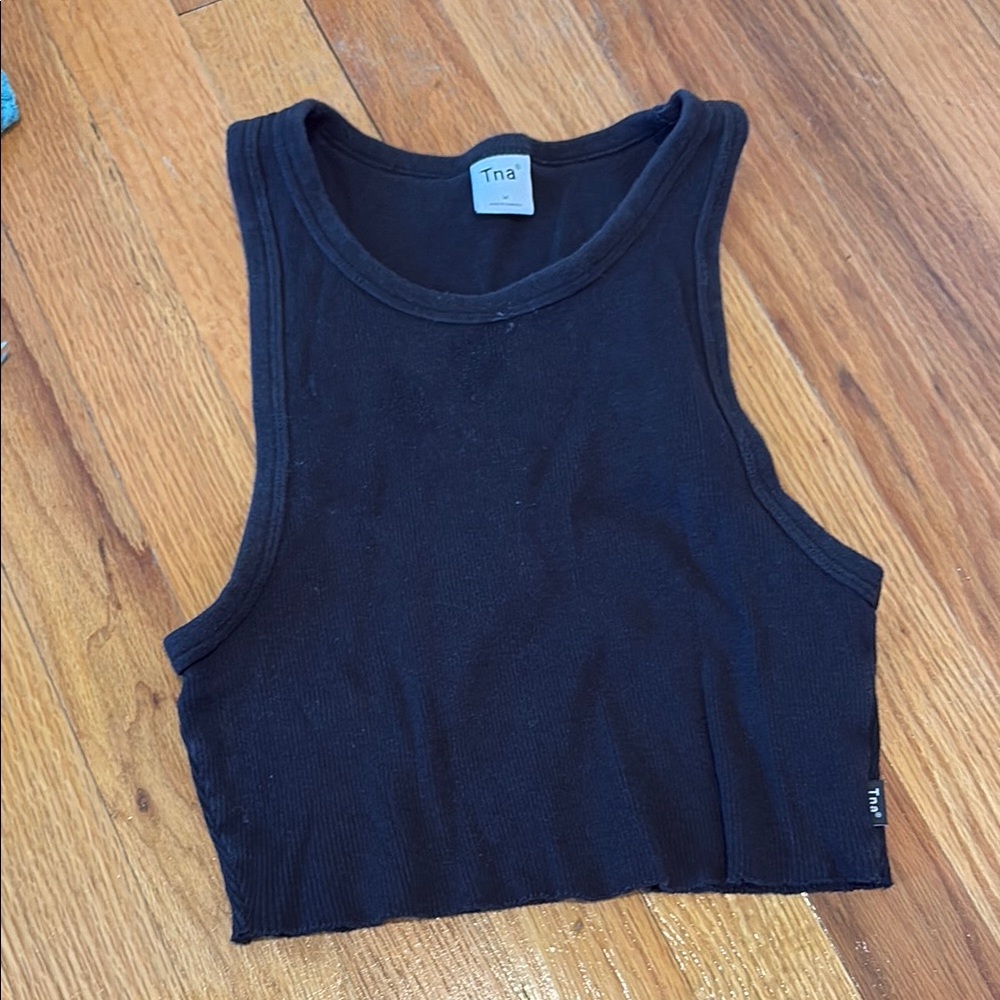 Tna Black Sleeveless Crop Top